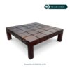 Meja Tamu, Meja Kopi Model Motif Kotak Kotak Kayu Jati