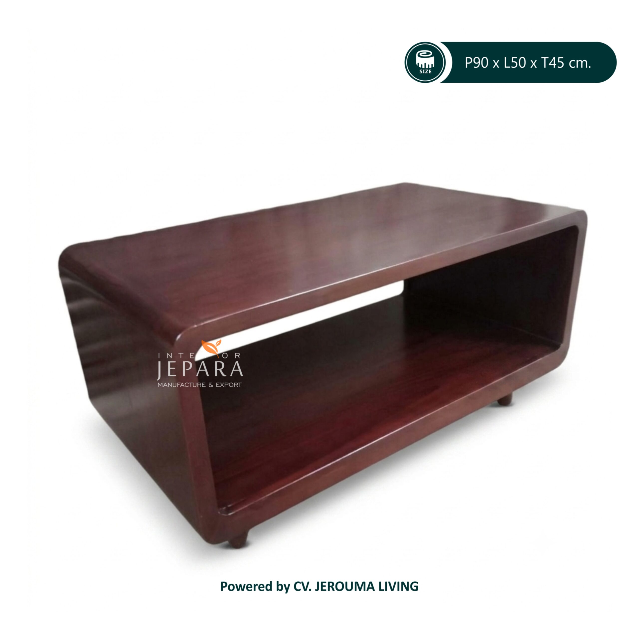 Meja Tamu Retro P90cm Meja Minimalis Klasik Kayu Jati
