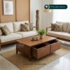 Meja Tamu Minimalis 2 Laci Kayu Jati – Coffee Table Jepara