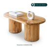 Meja Tamu Minimalis Kayu Jati Modern – Coffee Table Natural Jepara