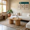 Meja Tamu Minimalis Kayu Jati Modern – Coffee Table Natural Jepara