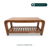Coffee Table Kayu Jati Minimalis dengan Rak – Meja Tamu