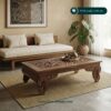 Meja Tamu Kayu Jati Ukiran Motif Etnik Madura