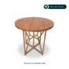 Meja Sudut Kaki Stainless Top Table Kayu Jati - Interior Jepara