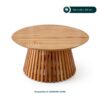 Meja Tamu Oval Kayu Jati Minimalis Modern – Coffee Table