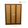  Lemari Japandi Style Retro Kayu Jati Mix Rattan Alami