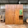 Lemari Pakaian Custom Shape Minimalis Kayu Jati