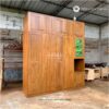 Lemari Pakaian Custom Shape Minimalis Kayu Jati