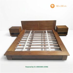 Tempat Tidur Jati Minimalis Modern Set Nakas