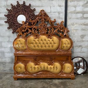 Tempat Tidur Ukir Klasik Mewah Kayu Jati Jepara