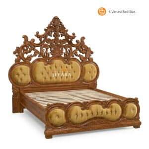 Tempat Tidur Ukir Klasik Mewah Kayu Jati Jepara