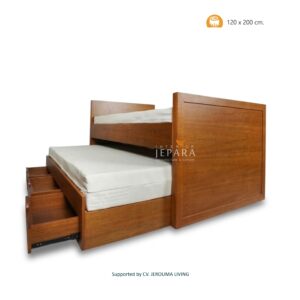 Tempat Tidur Anak 120x200 Talitha Double Bed Kayu Jati