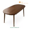 Meja Makan Marmer Oval 6 Kursi Kayu Jati Minimalis Modern