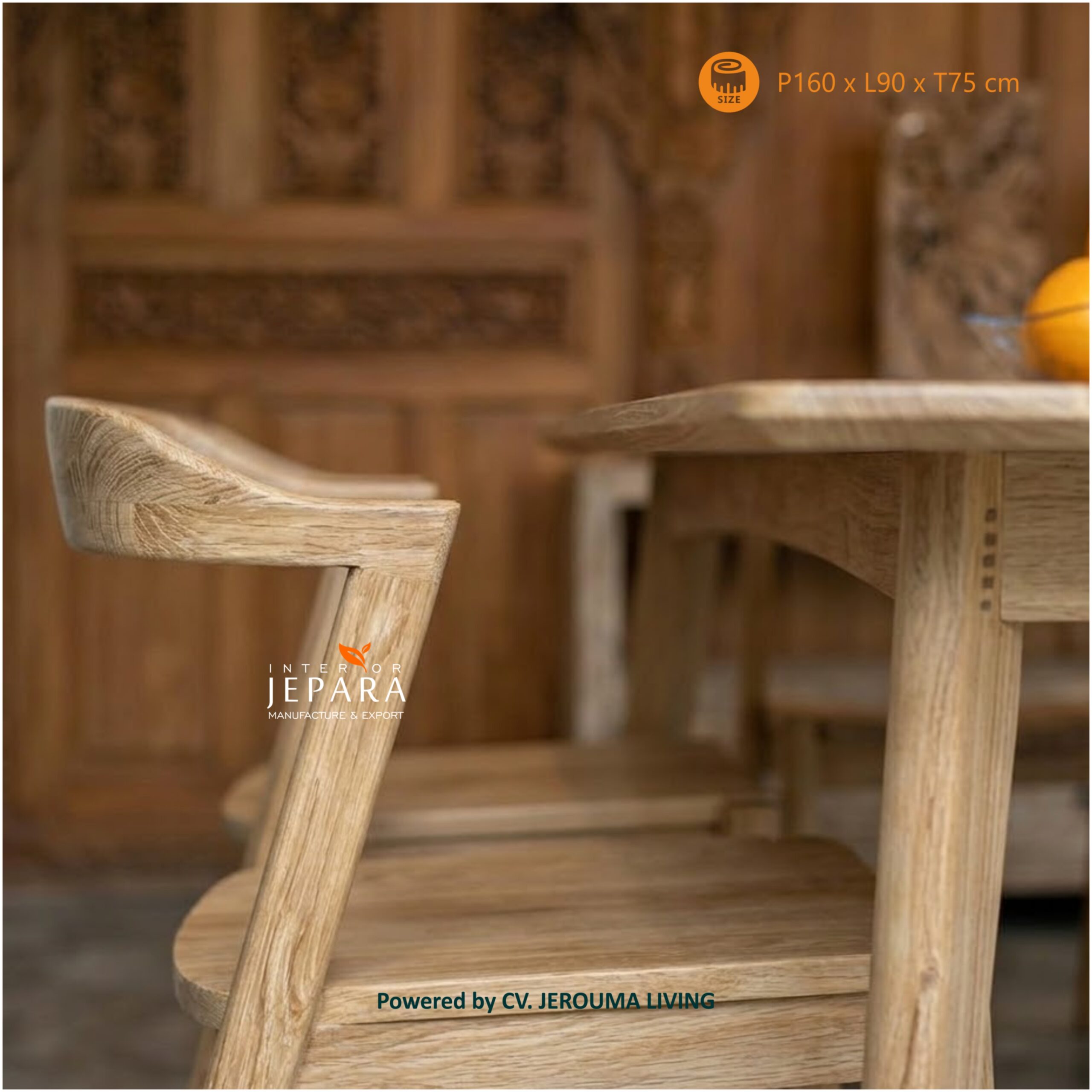 Meja Makan Kayu Jati Minimalis 6 Kursi Modern