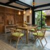 Meja Makan Minimalis Kayu Jati 4 Kursi Modern Jepara