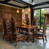 Meja Makan Raja Motif Kepala Singa Kayu Jati