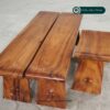 Meja Makan Kayu Trembesi Minimalis Jepara