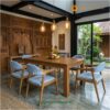 Meja Makan Kayu Jati Classy Big Foot Kayu Tebal dan Kokoh