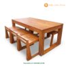 Set Meja Makan 6 Kursi Model Jepang Bahan Kayu Jati