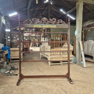 Gawangan Gantungan Kain Batik Ukiran - Gantungan Kain Kayu Jati