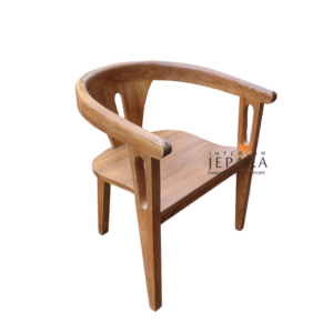 Kursi Kayu Jati Scandinavian Modern – Armchair Minimalis Natural