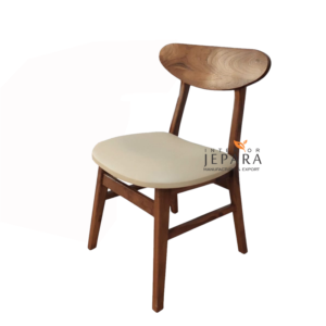 Kursi Makan Scandinavian Kayu Jati – Desain Minimalis Modern