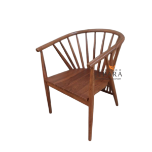 Kursi Kayu Jati Scandinavian Minimalis – Elegant Natural Chair