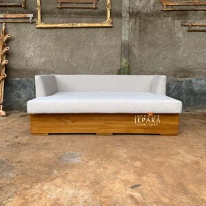 Daybed Minimalis Kayu Jati Interior Jepara