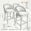Kursi Bar Stool Modern Kayu Jati Minimalis Luxury Jepara