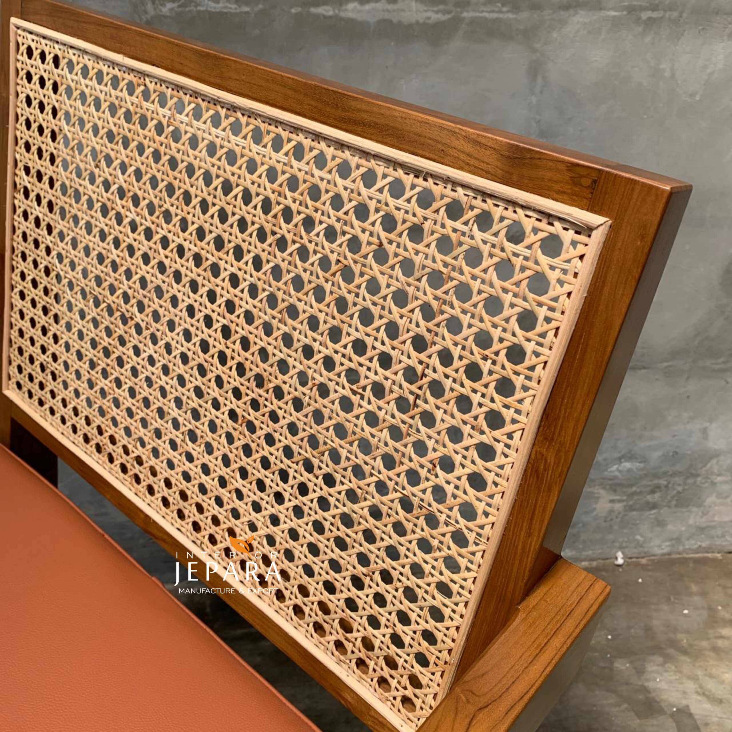 Kursi Santai Kayu Jati Kombinasi Rotan Modern