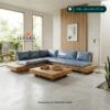 Set Sofa L Kayu Jati Minimalis dengan Meja Tamu – Furniture Jepara