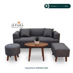 Sofa Tamu Minimalis Modern 2+1+1+Meja – Interior Jepara