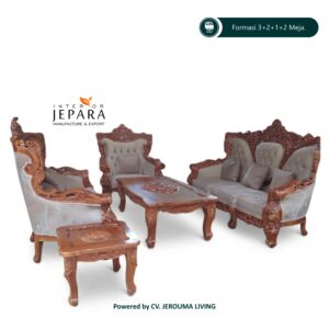 Set Kursi Tamu Kayu Jati Ukiran Klasik Mewah – Interior Jepara