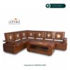 Kursi Sudut Ruang Tamu Jati Ukiran Bunga Minimalis