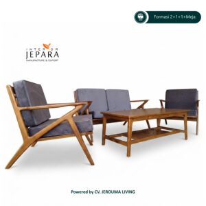 Set Sofa Tamu Kayu Jati Minimalis Modern – Interior Jepara