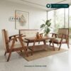 Sofa Tamu Portugis seater 211 dan 1 Meja Bahan Kayu Jati