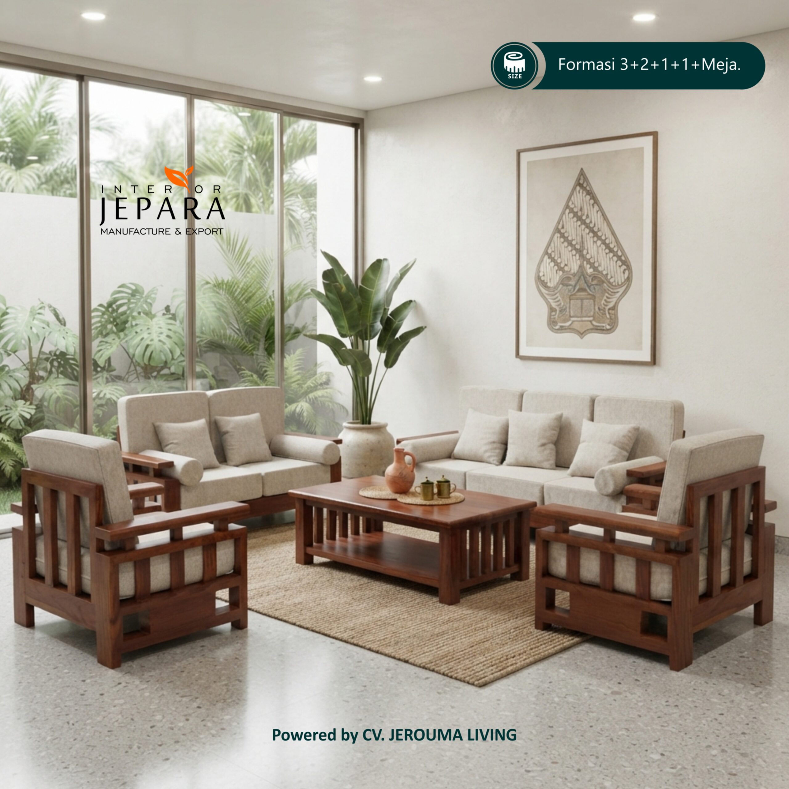 Kursi Tamu Kayu Jati Minimalis Modern – Interior Jepara