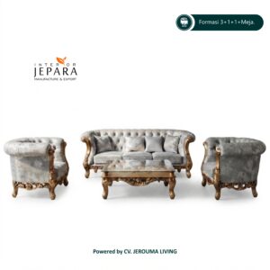 Set Sofa Ruang Tamu Klasik Ukiran Kayu Jati – Interior Jepara