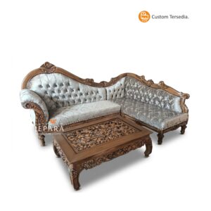 Kursi Tamu Sudut Ukiran Klasik Jepara