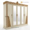 Lemari Pakaian Mewah Ukiran Singosaren Kayu Mahogany