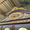 Lemari Pakaian Klasik Mewah 4 Pintu Ukiran Elegan Kayu Jati