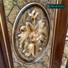 Lemari Pakaian Klasik Mewah 4 Pintu Ukiran Elegan Kayu Jati