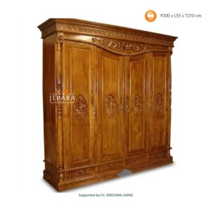 Lemari Pakaian Klasik Kayu Jati – Interior Jepara Furniture