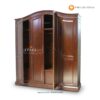 Lemari Pakaian Minimalis Jati 4 Pintu Desain Custom Jepara