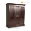 Lemari Pakaian Minimalis 3 Pintu Kayu Jati