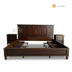 Tempat Tidur Kayu Solid Elegan & Fungsional