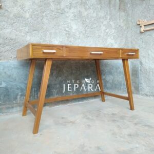 Meja Kantor Minimalis Kayu Jati Jepara