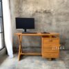 Meja Kerja Minimalis Kayu Jati dengan Laci