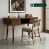 Meja Kerja Minimalis Kayu Jati 2 Laci Modern