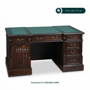 Meja Kantor Klasik Kayu Jati Minimalis